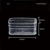 Boîtes à emporter transparentes en PS, formes carrées, rectangulaires, ovales, rondes, polygonales pour Tiramisu, Mousse, Lait de Soja, Crêpes, Gâteaux, Pâtisseries, Biscuits
