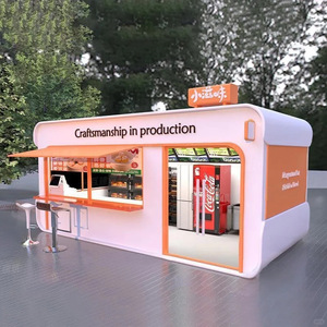 รถขายอาหารเคลื่อนที่แบบแคปซูลแอปเปิ้ลสั่งทำพิเศษ ขนาด 4.8 เมตร โครงอะลูมิเนียม สแตนเลส ครัวเคลื่อนที่กลางแจ้ง ประกอบง่าย พร้อมระบบไฟฟ้าในตัว - Product Image 1