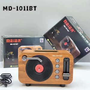 <span class=keywords><strong>Radio</strong></span> FM recargable con diseño de reproductor de vinilo vintage al por mayor con altavoz BT - Product Image 2