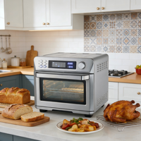 Four à convection électrique domestique OEM personnalisé, type friteuse à air, capacité 11-20L, en acier inoxydable, classe énergétique A+