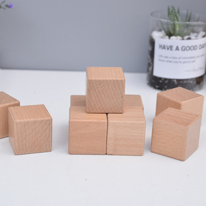 <span class=keywords><strong>Cubo</strong></span> de Madera de Haya Maciza de 4 cm, Juguetes Educativos Montessori, Bloques de Madera para Niños, Manualidades - Product Image 2