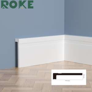 रोके कारखाने थोक सफेद शैली pvc स्कर्ट पीएस मोल्डिंग कॉर्निस छत पीएस मोल्डिंग - Product Image 5