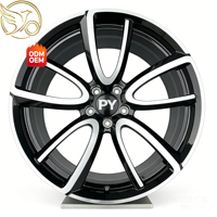 Jantes forgées PY OEM 15 à double rayon, finition Gunmetal, forgées CNC, 5x115, certifiées DOT pour voitures de sport Renault