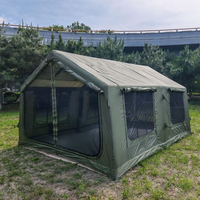 Nouvelle tente gonflable verte 12 saisons avec hauteur latérale étendue, imperméable, résistante aux UV, portable, en Oxford 300D, pour l'extérieur, installation facile