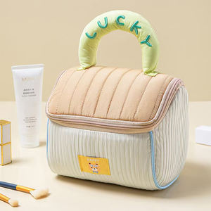 Bolsa DE ASEO portátil de gran capacidad con cierre de cremallera, <span class=keywords><strong>cabina</strong></span> divertida, casa de tela suave a la moda, almacenamiento de cosméticos, tela gruesa - Product Image 6