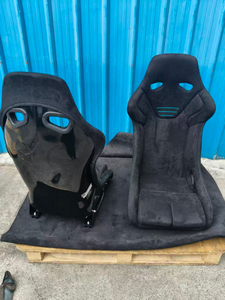 Sedile da Corsa per Modifica Auto, in Fibra di Vetro e Velluto Durevoli, con Doppie Guide Scorrevoli, Compatibilità Universale per Recaro RSG per <span class=keywords><strong>Peugeot</strong></span> - Product Image 4