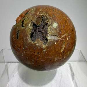 Venta al por Mayor de Esferas de Ónix Rojo de Alta Calidad, Esfera de Ágata Roja Volcánica, Artesanía con Piedras Preciosas para Decoración del Hogar - Product Image 6