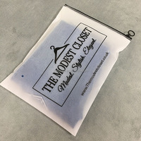 Sac à fermeture éclair givré noir blanc couleur écologique biodégradable pour l'emballage de sac en plastique de vêtements avec logo nom de marque