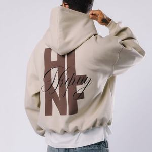High Quality Heavyweight 500gsm Print on Demand Hoodies <strong>Oodie</strong> Autumn Custom Boxy Puff Print 100% Cotton Oversized <strong>Hoodie</strong> for Men - Product Image 1
