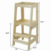 Tour d'apprentissage Montessori la plus vendue, échelle réglable en bois, tabouret de sécurité pour la cuisine, tabouret d'apprentissage convertible pour enfants