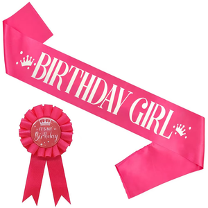 HLC Kits de Sash Personnalisés pour Anniversaire, Épingles en Fer Blanc ODM pour Fêtes d'Anniversaire, Futures Mamans et Futures Mamans, et Futures Papas, Cadeaux et Décorations de Fête - Product Image 4
