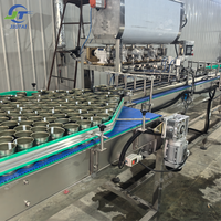Machine de remplissage, de scellement et de sertissage automatique linéaire électrique pour canettes en aluminium 1000 BPH