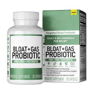 ผลิตภัณฑ์เสริมอาหารโปรไบโอติกสำหรับผู้ใหญ่ OEM ช่วยเพิ่มสุขภาพของจุลินทรีย์ในลำไส้และลดอาการท้องอืด/แก๊ส<span class=keywords><strong>2</strong></span>เม็ดทุกวัน30แคปซูล - Product Image 1