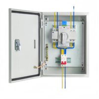 Boîtier de distribution automatique à double alimentation personnalisé ATS, armoire de commande électrique ATS, panneau ATS, équipement de distribution d'énergie