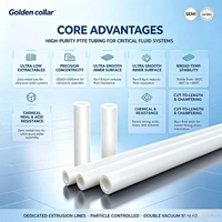 Tubo hueco de PTFE de 6 mm/10 mm, tubo neumático de PTFE blanco, resistente a la corrosión y a altas temperaturas, para equipos de laboratorio y maquinaria