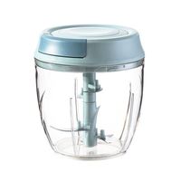 HH 2024 Hete Eco-vriendelijke Knoflookpers/Hakker Handmatig Trekkoord RVS Keuken Ui Fruit Salade Groente Snijder