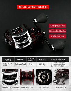 Juego de Combo de Caña y Carrete de Pesca de Altura de Fibra de Carbono para Spinning y Casting con Señuelos, Kit de Pesca - Product Image 6