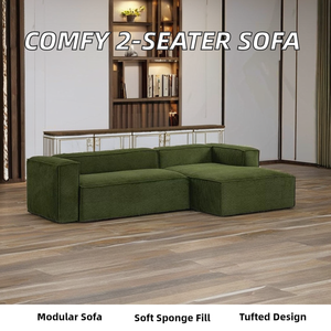 YY16 # Divano Modulare Rettangolare a Due Posti <span class=keywords><strong>di</strong></span> Lusso, Compresso Sottovuoto, in Velluto <span class=keywords><strong>di</strong></span> Alta Qualità, <span class=keywords><strong>Design</strong></span> <span class=keywords><strong>Moderno</strong></span> per <span class=keywords><strong>Soggiorno</strong></span> - Product Image 3