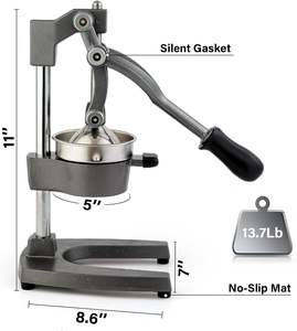 मैनुअल कास्ट आयरन स्टेनलेस स्टील वाणिज्यिक साइट्रस जूसर पेशेवर नींबू/नारंगी/अंगूर का निचोड़ पोर्टेबल आसान साफ - Product Image 3