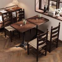 Ensemble de canapés de restaurant américain moderne avec tables et chaises en bois massif pour la restauration, les hôtels, les clubs - 6 places, facile à nettoyer, mobilier commercial