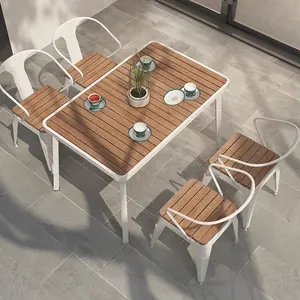 Фабричный высококачественный итальянский Алюминиевый металлический стул и стол, набор для использования в ресторане, индивидуальный стиль в нордическом стиле