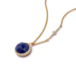 Gemnel <span class=keywords><strong>bijoux</strong></span> de mode 925 argent sterling or grand <span class=keywords><strong>luna</strong></span> labradorite pendentif collier - Product Image 6