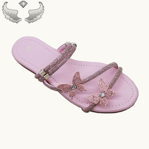 High-quality Fashionable <b>Bow</b>-shaped Rhinestone Wholesale Breathable Lightweight Women's <b>Sandals</b> and slippers Low MOQ for Trial - Product Image 2