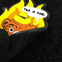 Patch tactique en caoutchouc PVC gaufré 3D avec fermeture auto-agrippante pour vêtements et sacs