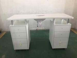 Bomacy ongles bureau avec dépoussiéreur ongles bon marché avec évent salon manucure meubles tech manucure ongles table lumière luxe - Product Image 6