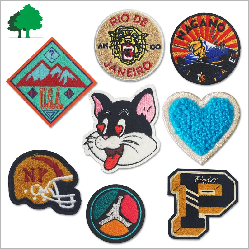 Customization High Quality Heat Seal Chenille Embroidery Patch For Jacket