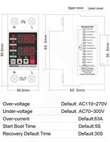 DIHOOL Protecteur de tension réglable 110V-220V, coupure basse/haut voltage, protection contre les surintensités 70-300V, sous-tension/surtension