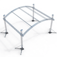 Structure de toit en aluminium courbée en arc pour écran LED, éclairage de scène, sonorisation, concert en plein air, mariage, exposition, structure supérieure.