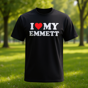 Camiseta I Love My Emmett de algodón negro unisex para adultos talla M L XL XXL - Product Image 3