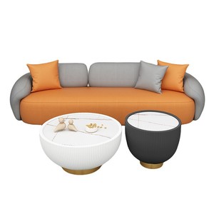 Ensemble de mini-canapés en tissu scandinave pour salon ou bureau, design confortable - Product Image 5