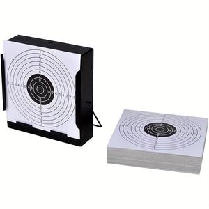 14x14cm Non-Adhesive <b>Shooting</b> Paper <b>Targets</b> 100pcs White Circular Indoor Outdoor Training Plastic Feather Bullseye Aim Accessory - Product Image 1