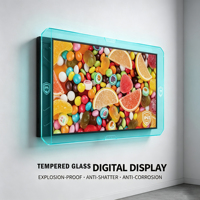Layar LCD ADS 75" Kaca Tempered untuk Dinding, Digital Signage, Billboard Elektronik untuk Periklanan