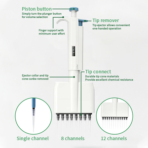 Laboratuvar Mikropipet Plastik Ayarlanabilir Çeşitli Hacimli Otoklavlanabilir Transfer Pipeti Mekanik 8 Kanallı Pipetleyici - Product Image 4