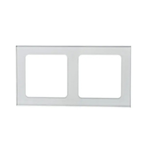 Placca da parete in vetro, 2 chiavi, color argento; ideale per connessioni elettriche e decorazione moderna. - Product Image 3