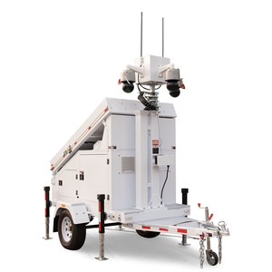 Portable Mobile Surveillance Trailer With PTZ <b>Camera</b> <b>Solar</b> Power UST900 <b>Solar</b> Monitoring Tower UST900 - Product Image 1