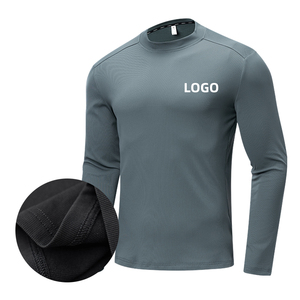 T-shirt de sport personnalisé à manches longues, demi-zip, col chinois, pour hommes, à séchage rapide, pour l'entraînement sportif - Product Image 5