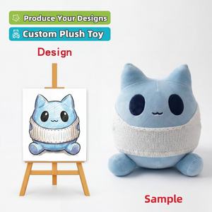 Peluches Personalizados con Logotipo, Fabricante de Juguetes de Peluche, Peluche de Troll Azul con Chaqueta, MOQ Bajo, OEM, ODM, Muñeco de Peluche Animal - Product Image 2