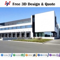 Centre de distribution commercial et entrepôt préfabriqué en structure métallique pour le stockage de matériaux de construction