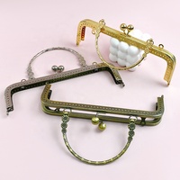 Deepeel BF012 20.5cm en relief Floral sac à main cadre baiser fermoir serrure pour bricolage sac à main Kits matériel accessoire