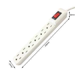 Vente en gros Interrupteur mural et prise de courant triplet 6 prises avec protection contre les surtensions-Cordon de rallonge pour barre d'alimentation - Product Image 5