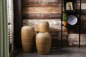 골동품 소박한 복고풍 농장 집 스타일 대형 바닥 꽃병 매트 유약 장식 빈티지 터치와 현대 점토 세라믹 - Product Image 3