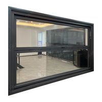 Ventana plegable de aluminio, ventanas de vidrio plegables, ventana plegable de rejilla vertical americana para Bar, tienda, café