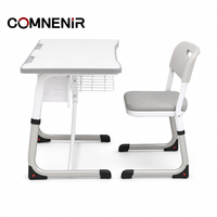 Prix d'usine – Ensemble moderne de bureau et chaise double pour école – Mobilier de classe pour étudiants – Table d'écriture durable en MDF