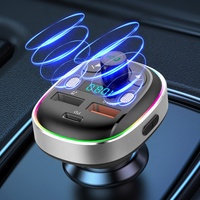 Lecteur MP3 Bluetooth pour voiture, appels mains libres, émetteur FM avec chargeur USB 3A, FCC