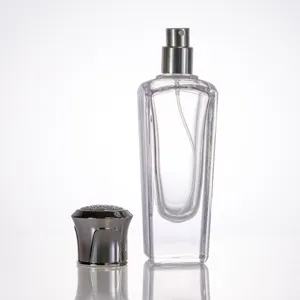 Thick Bottom Rhombus Square Perfume Bottle Cosmetic Dispenser Bottle 50ml Perfume Bottle and Box