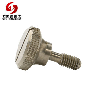 Alta cabeza tornillos de ajuste manual perno M2 M3 M4 M5 M6 Acero inoxidable ranurado tornillos de cabeza moleteada con collar - Product Image 4